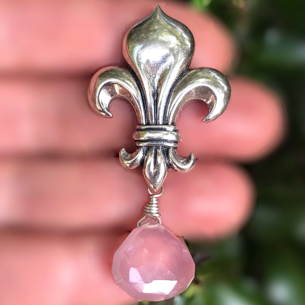 Sterling Fleur De Lis Brooch